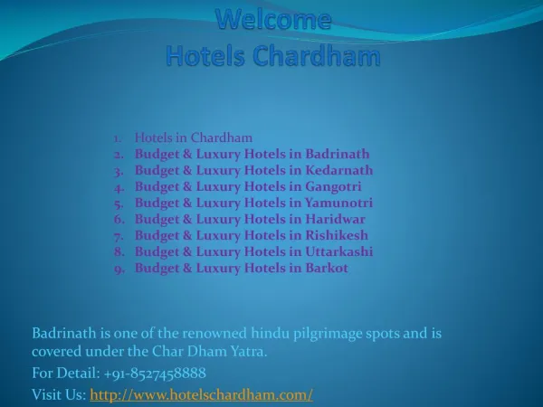 Budget & Luxury Hotels in Badrinath