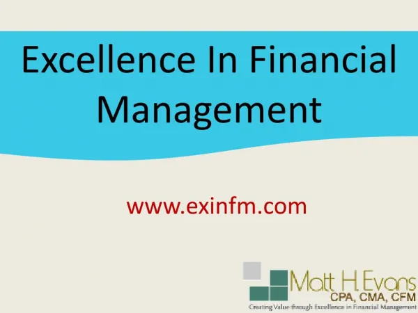 Financial Management of Small Business by exinfm.com