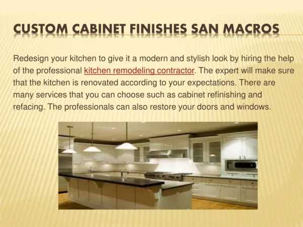 kitchen cabinet refinishing | kitchen design san marcos