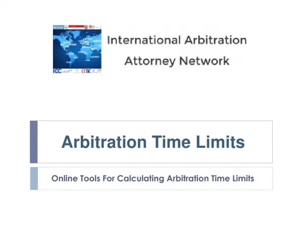 Online Arbitration Time Limit Calculators
