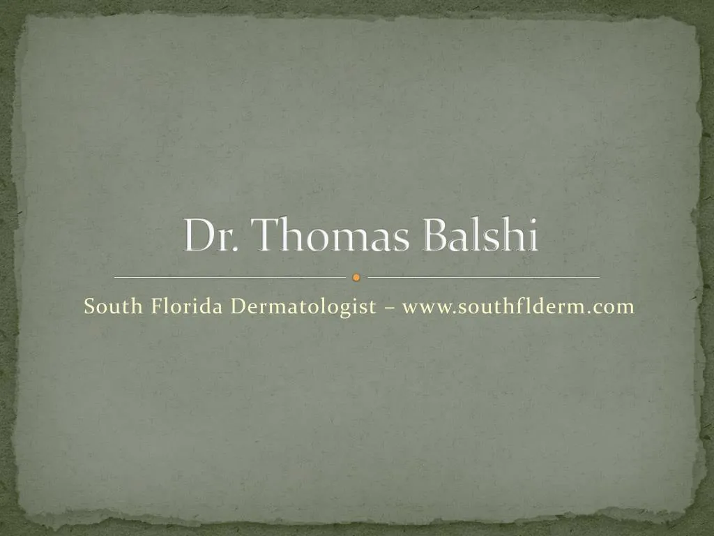 dr thomas balshi