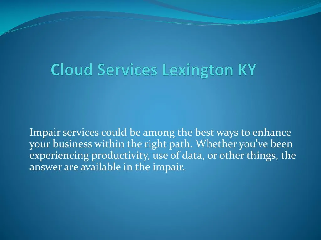 cloud services lexington ky