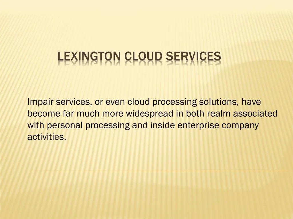 lexington cloud services