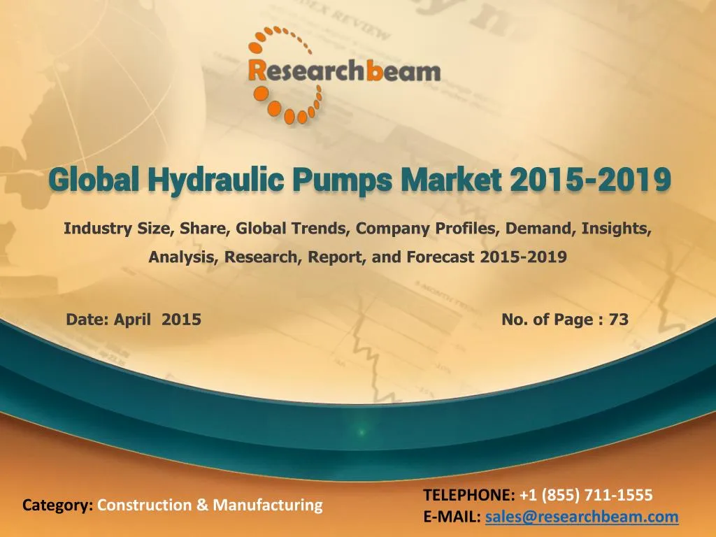 global hydraulic pumps market 2015 2019