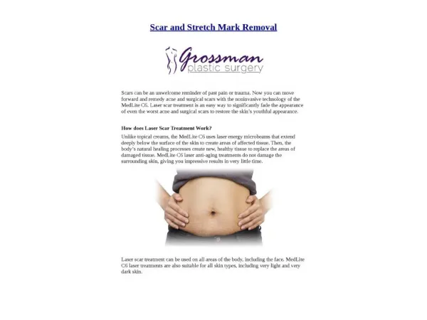 Scar and Stretch Mark Removal