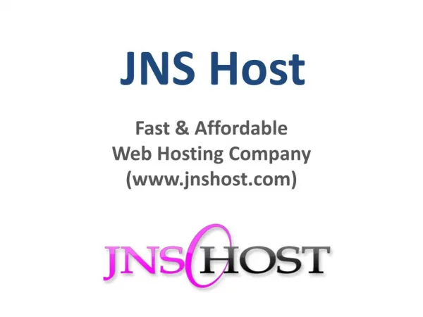 Reliable Web Hosting Services In JNS Host