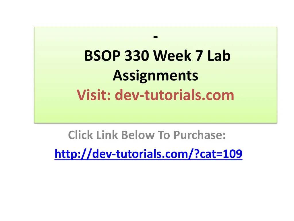 bsop 330 week 7 lab assignments visit dev tutorials com