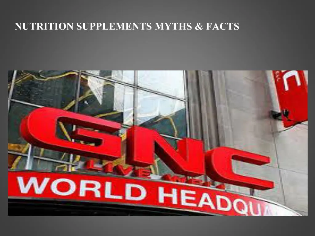 nutrition supplements myths facts