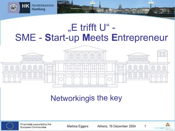 E trifft U - SME - Start-up Meets Entrepreneur