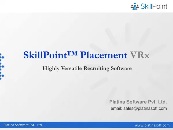 SkillPoint™ VRx Recruiting Software