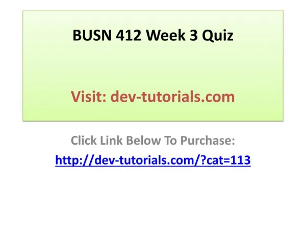 BUSN 412 Week 3 Quiz