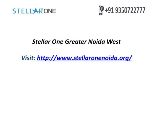 Stellar One Greater Noida West