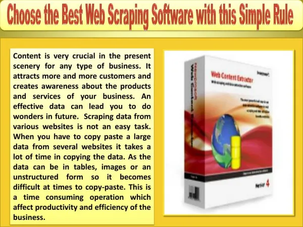 Choose the Best Web Scraping Software with This Simple Rule