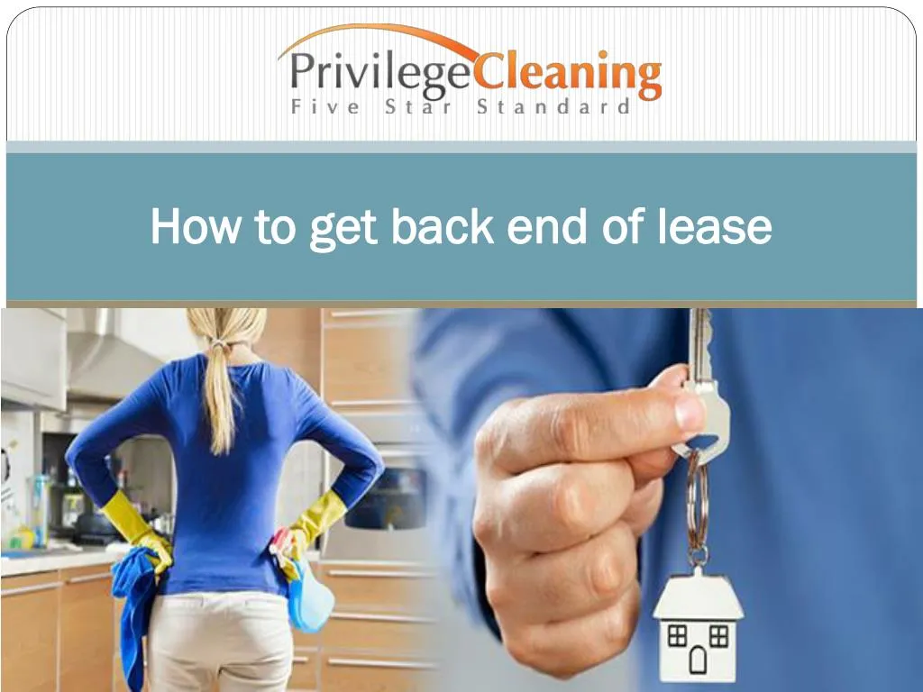 how to get back end of lease