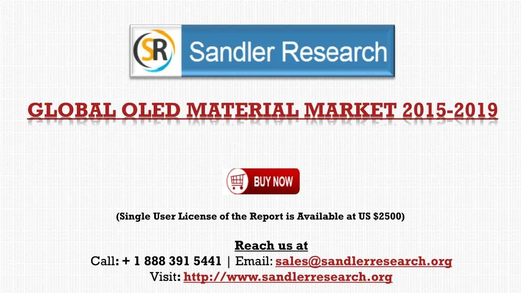 global oled material market 2015 2019