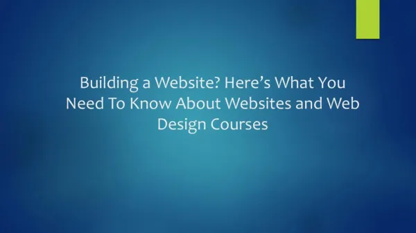 Building a Website? Here’s What You Need To Know About Websi