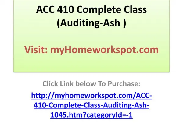 ACC 401 Week 3 Assignment Real Estate for Home and Business