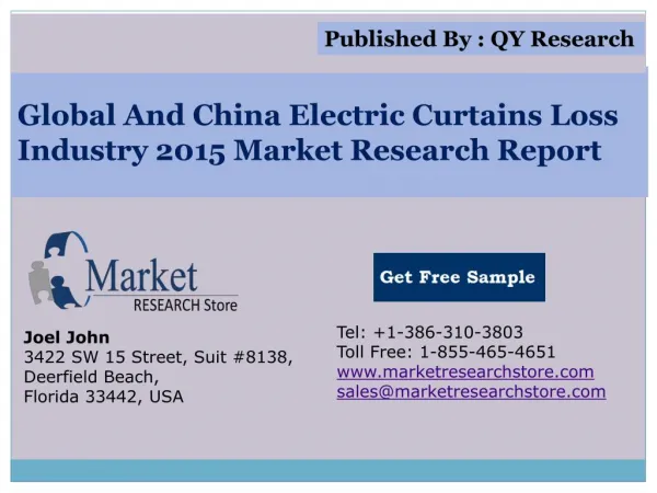 Global and China Electric Curtains Loss Industry 2015 Market