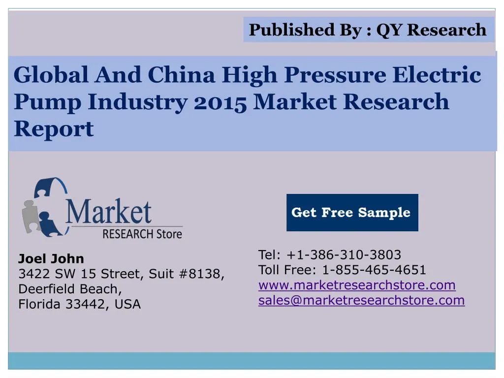 global and china high pressure electric pump industry 2015 market research report