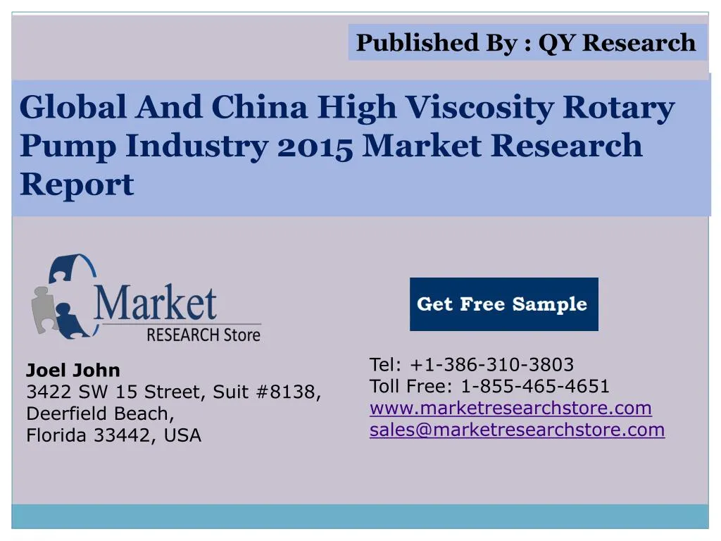 global and china high viscosity rotary pump industry 2015 market research report