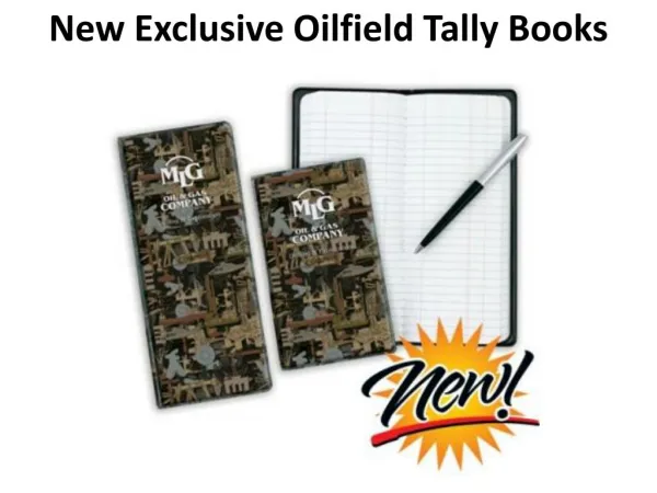 New Exclusive Oilfield Tally Books