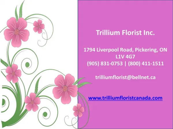 Trillium Florist Inc. - Best Flower Shops in Toronto