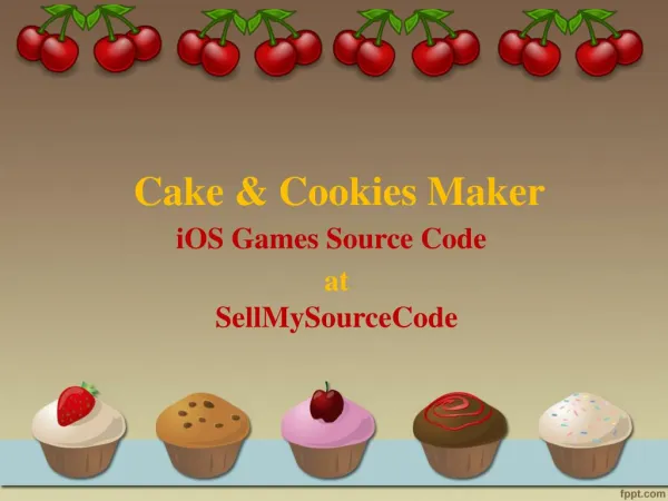 Buy Cake & Cookies Maker iOS Games Source Codes