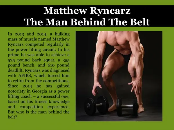 Matthew Ryncarz_The Man Behind The Belt