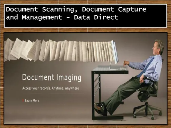 Document Scanning, Document Capture and Management - Data Di