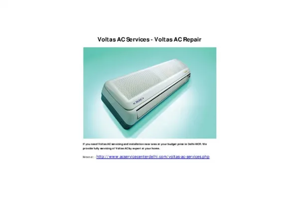 Voltas AC Services - Voltas AC Repair