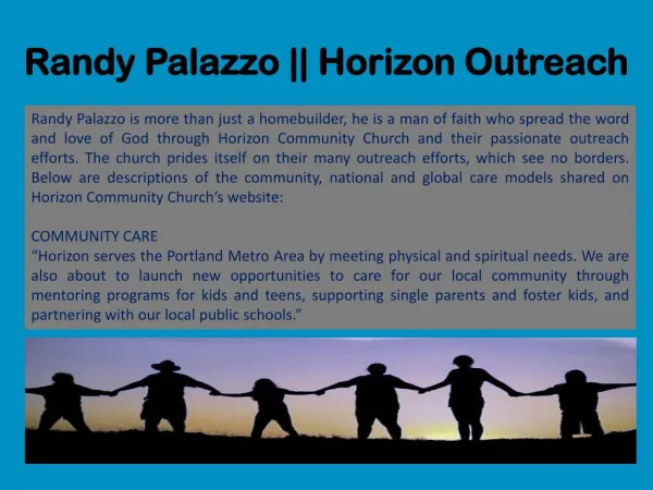 Randy Palazzo Horizon Outreach