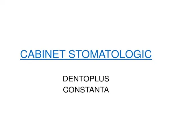 Cabinet Stomatologic Constanta