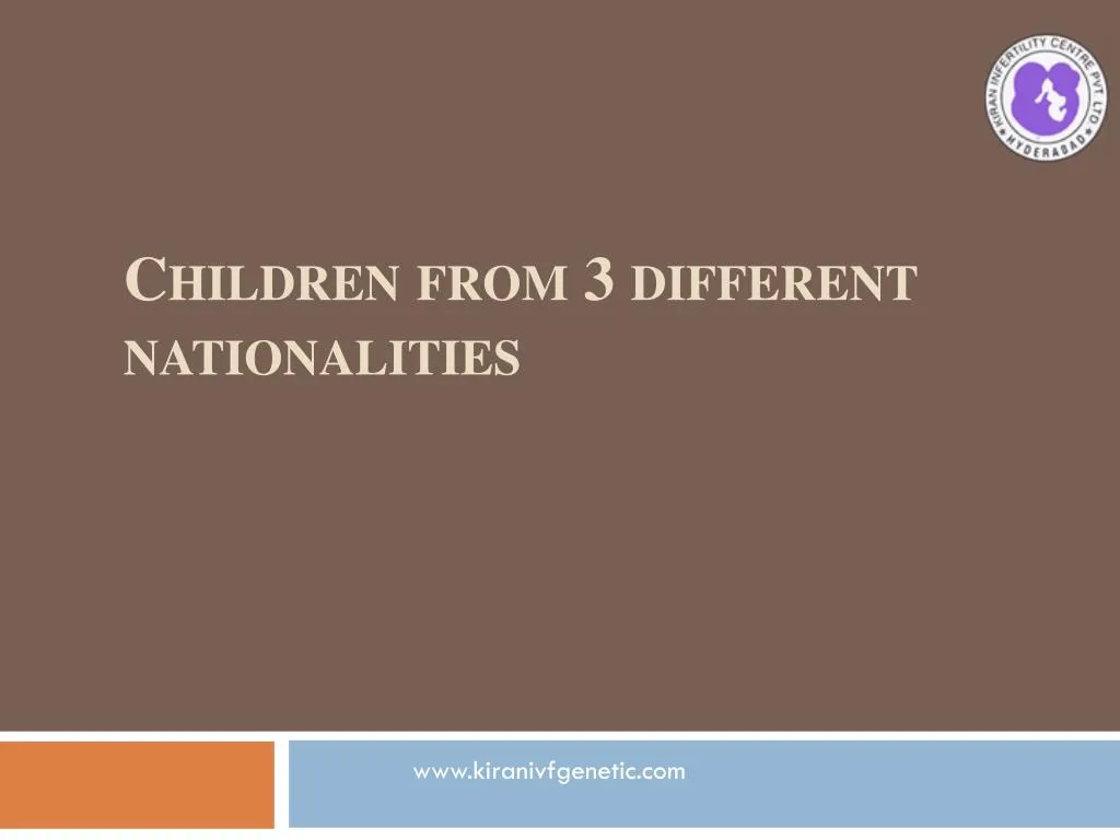 children from 3 different nationalities