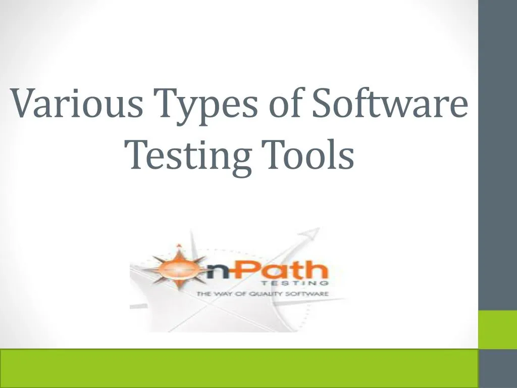 various types of software testing tools