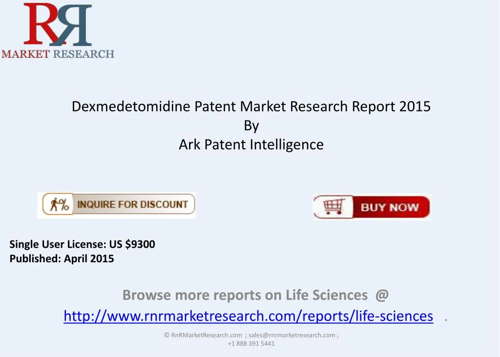 dexmedetomidine patent market research report 2015 by ark patent intelligence