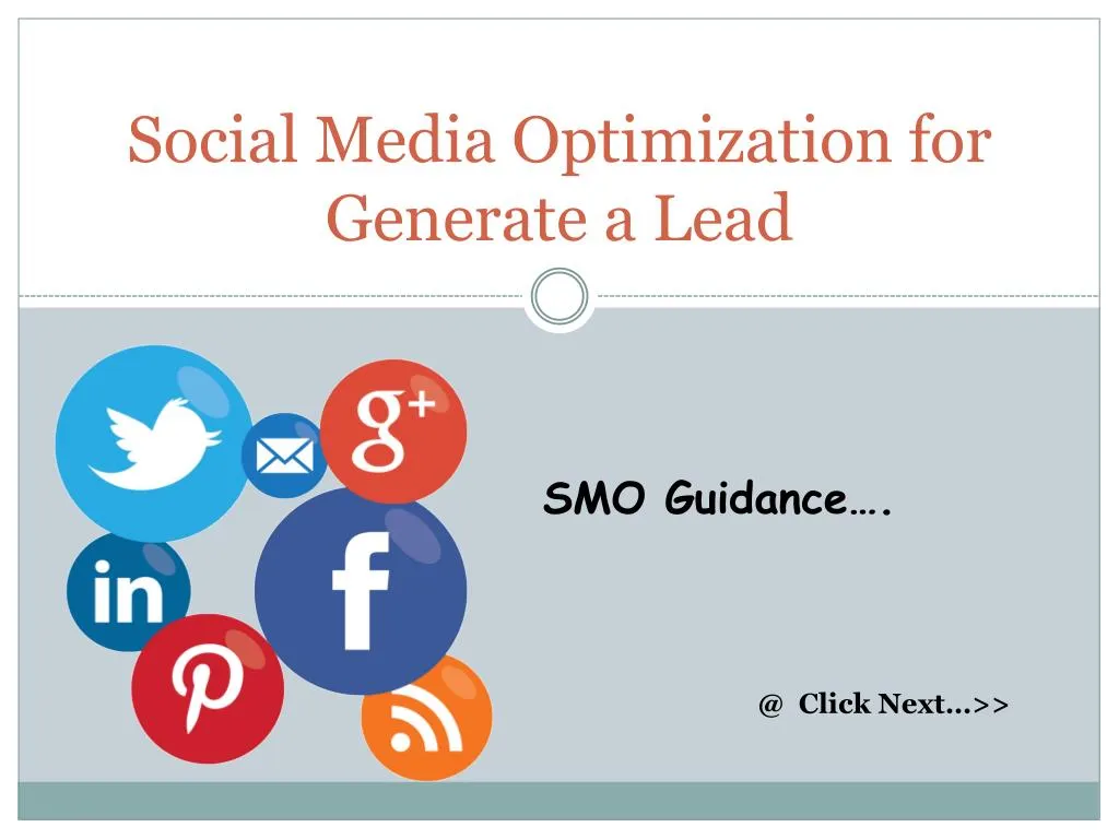 social media optimization for generate a lead