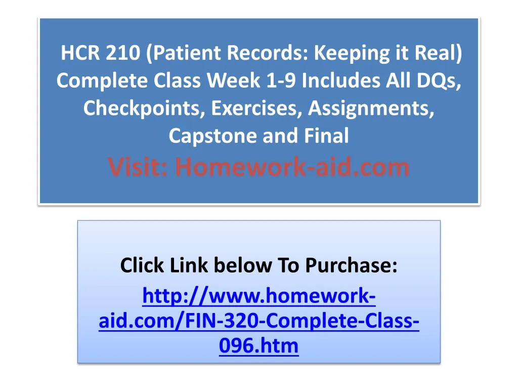 click link below to purchase http www homework aid com fin 320 complete class 096 htm