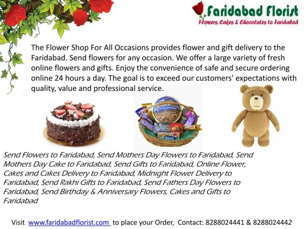 Send Birthday Flowers to Faridabad