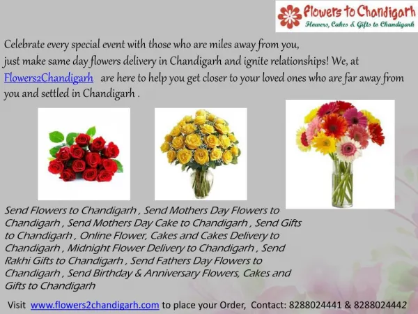 Send Rakhi Flowers to Chandigarh