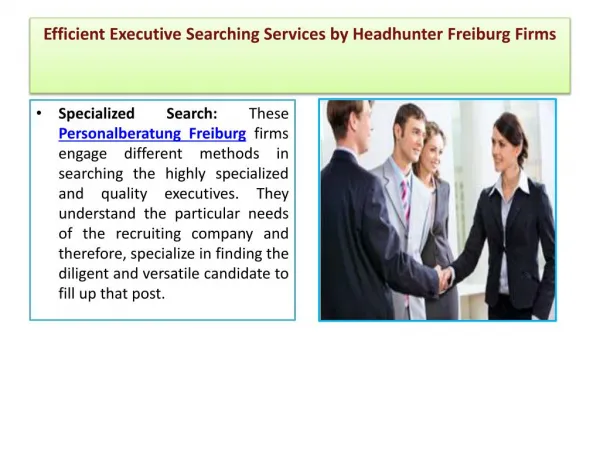 Efficient Executive Searching Services by Headhunter Freibur