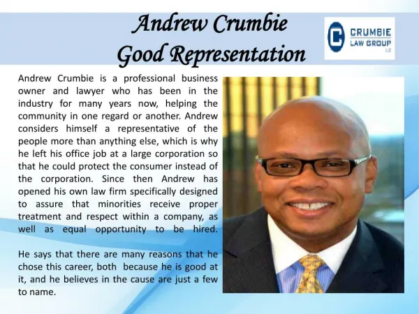 Andrew Crumbie_Good Representation
