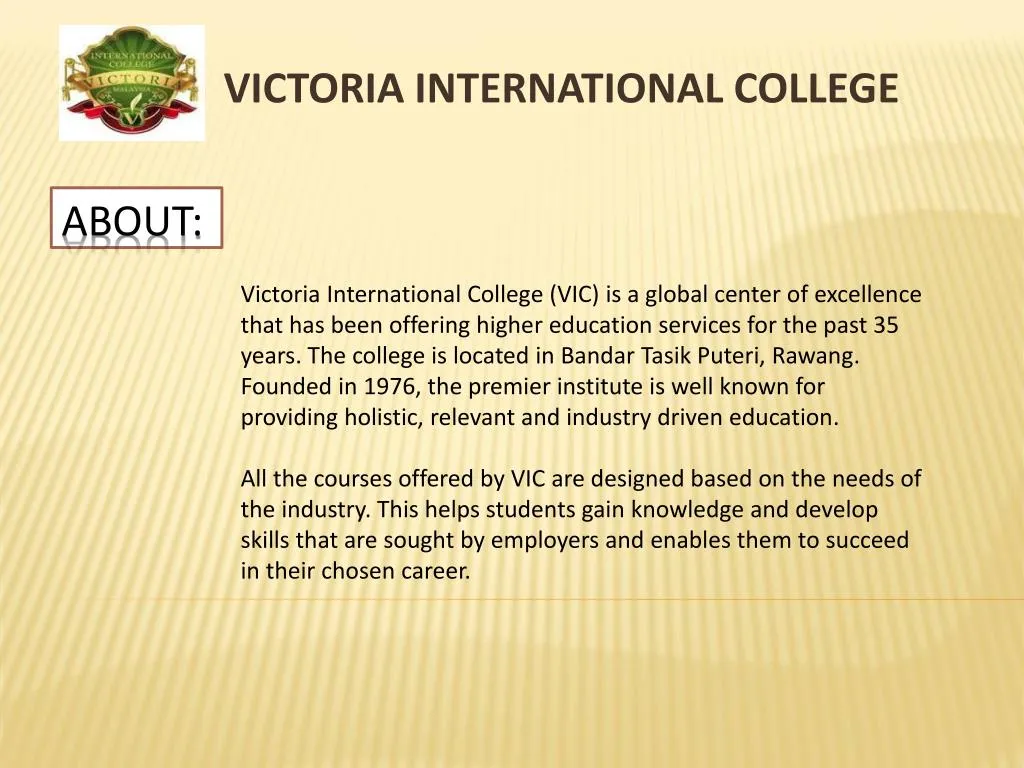 victoria international college