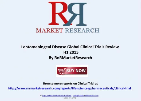 Leptomeningeal Disease Global Clinical Trials Review 2015