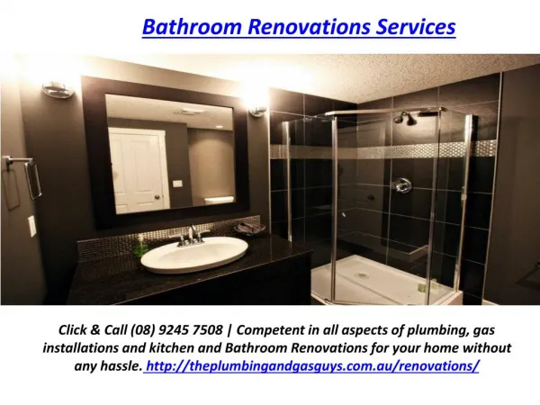 Bathroom Renovations Services