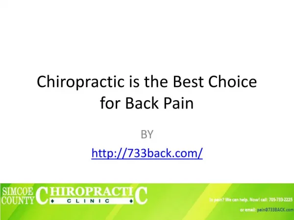 Chiropractic is the Best Choice for Back Pain