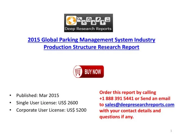 Global Parking Management System Industry Classification by