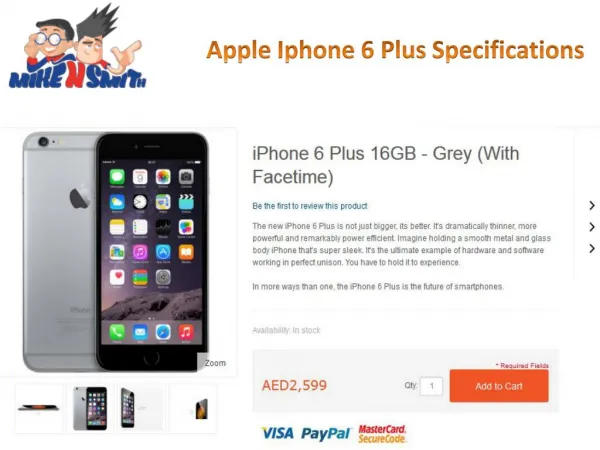Apple Iphone 6 Plus Specifications