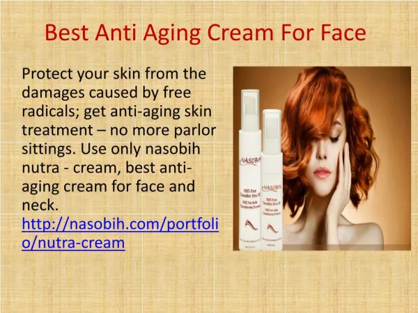 best anti aging cream for face