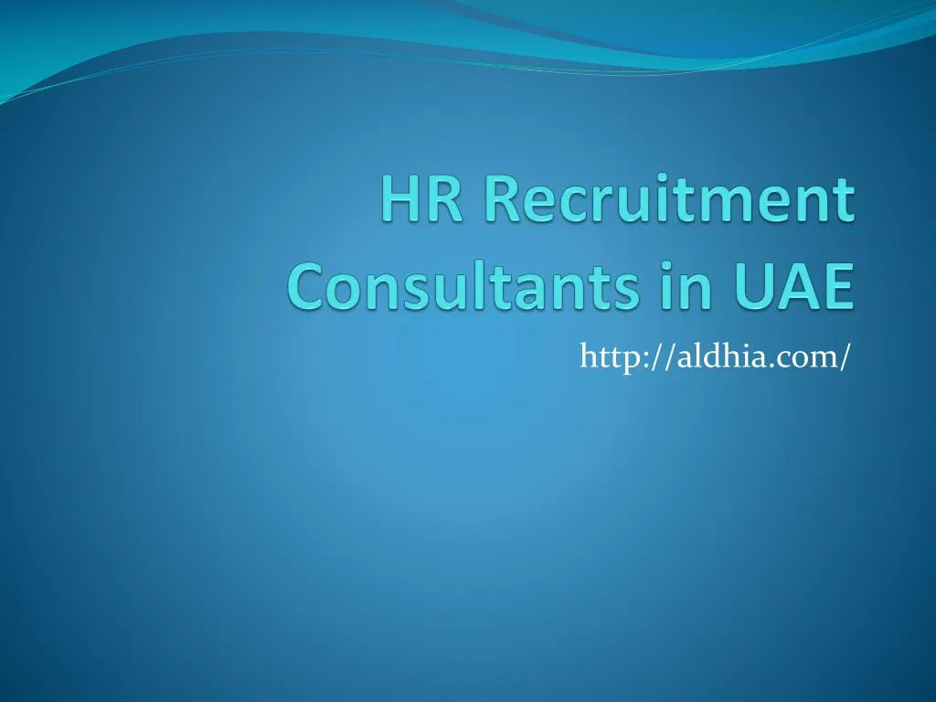 hr recruitment consultants in uae