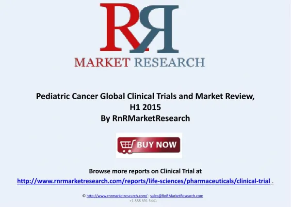 Pediatric Cancer Clinical Trials Review 2015